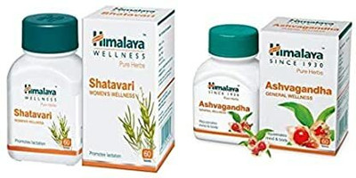 HIMALAYA shatavari tablet with ashvagandha tablet(Pack of 2, 120 Tablets)