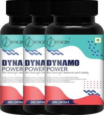 Fasczo Dynamo Power Wellness Energy Capsule For Men ,Realize Your Power ,Stress Reliefe(Pack of 3)