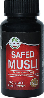 ROOT PRO Safed Musli Extract Veg Capsules(60 Capsules)