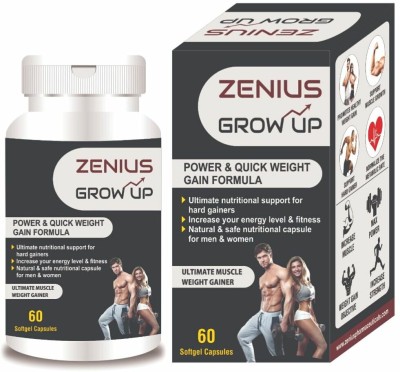 Zenius Grow Up Weight Gain Capsule For Strength & Stamina | Mass Gainer Capsules