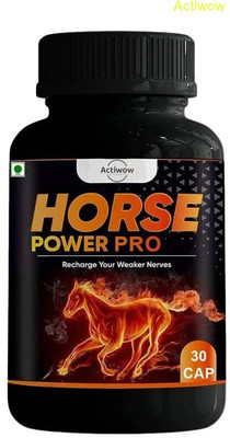 ACTIWOW Horse Power Pro Capsule Combo for enhanced performance & endurance KIOLW45(30 Capsules)