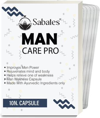 Sabates Men Care Pro Wellness Energy Capsules For Men ~ For Strength Good For Health(Pack of 6, 60 Capsules)