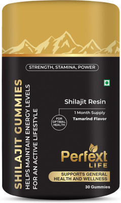 PERFEXT NUTRACEUTICALS Shilajit Gummies Pure Shilajit & Ashwagandha KSM66 Boosts Stamina & Strength(30 Tablets)