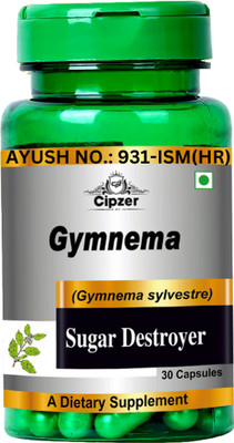 CIPZER Gymnema Capsule For blood sugar levels,diabetes & immunity (30caps) (PACK OF 1)(30 Capsules)