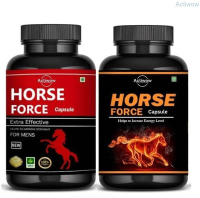 Horse Power Force Capsule Vitality, Energy & Performance for Active Men X11(Pack of 2, 30 Capsules)