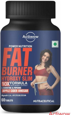 ACTIWOW Fat Burner Tablets with L-Carnitine & Turmeric for Fast Fat LossY01(60 Tablets)