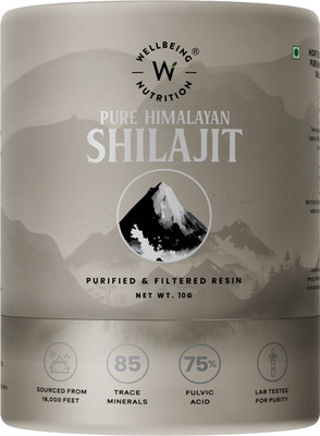 Wellbeing Nutrition Pure & Original Himalayan Shilajit Resin 10g for Strength, Stamina & Performance(10 g)