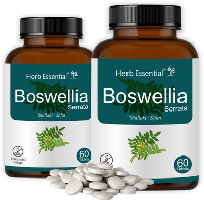 Herb Essential Boswellia Bone and Joint Wellness 500Mg Tablet - 60 Count (Pack of 2)(Pack of 2, 120 Tablets)