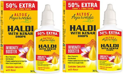 ALTOS AYURVEDA HALDI WITH KESAR DROP(Pack of 2, 60 ml)