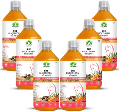 GargRishi She Buckthorn Juice for Women | PCOD Relief, Hormonal Balance & Skin Glow(Pack of 6, 3000 ml)