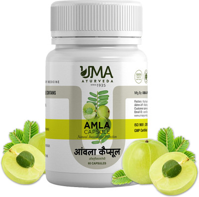 Uma Ayurveda Amla Capsule 60 Caps Useful in Diabetes Digestive Health Immunity Boos(60 Capsules)