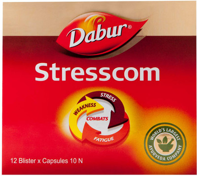 Dabur Stresscom 10 capsules(Pack of 2, 20 Capsules)