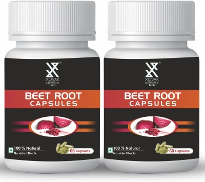 xovak pharma Organic Beet Root Capsules For Blood Pressure, Boosts Digestion, Ageing(Pack of 2)