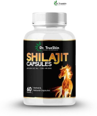 Dr.TrueSkin Shilajit Gold Ayurvedic Daily Power Vital Force 60 Capsules SLT01 A01(60 Capsules)