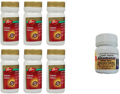 Dabur Triphala Tablets for ingerdients With Leaf Rhumawat 20 Tab(Pack of 7, 360 Tablets, 20 Tablets)