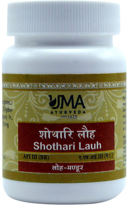 Uma Ayurveda Shothari Loh 40 Tab Useful in Bone Joint Care Deficiencies Swelling Anemia(40 Tablets)