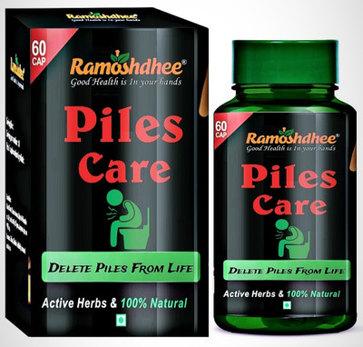 Ramoshdhee Piles Care Fast Relief Bavasir Hemorrhoid Support Piles |(60 Capsules)