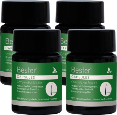 bester Hair Care Capsules 10's Jar | Reduces Hair Fall & Dandruff(Pack of 4)