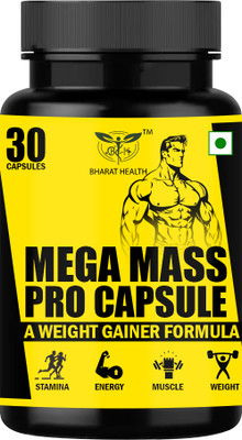 BHARAT HEALTH MEGA MASS PRO CAPSULE A WEIGHT GAINER FORMULA(30 Capsules)