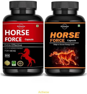 ACTIWOW Horse Force Capsule Combo with Daily Vitality Formula FR27FF D04(30 Capsules)