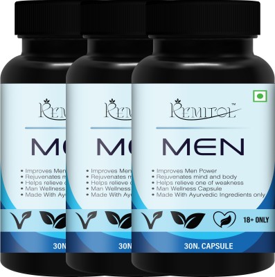 Remitol Men Health Power Capsules For Men ` Effective Result ` Stress Reliefe(Pack of 3)