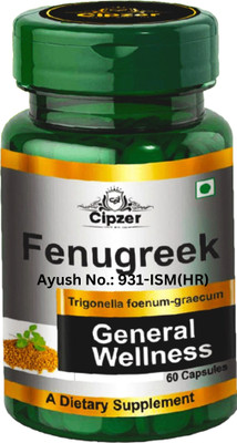 CIPZER Fenugreek 60 Capsule Helpful In Producing Milk In Breastfeeding Mothers & Immune(60 Capsules)