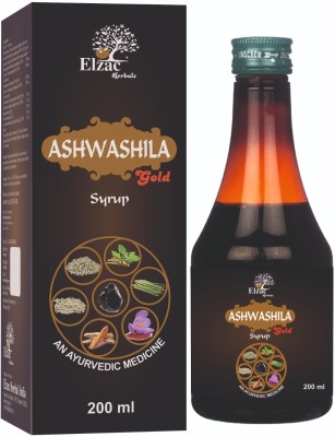 elzac herbals Ashwashila Gold Ayurvedic syrup 200ml for immunity and stamina boosteror(Pack of 2)