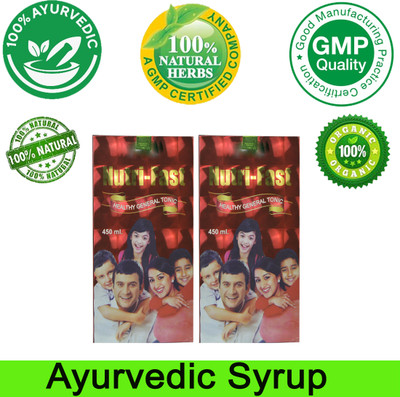 Dr. Biswas Nutri-Fast Ayurvedic 450ml Syrup For General Wellness(Pack of 2, 450 ml)