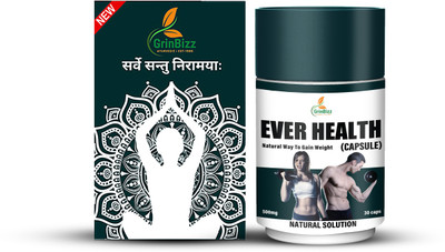 grinbizz Ever Health Capsule Supports Muscle Building & Weight Gaining/Mass Gainer(30 Capsules)