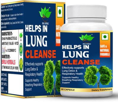 BIRJI HERBALS HELPS IN LUNG CLEANSE CAPSULE (500mg)(60 Capsules)