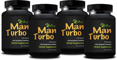 Riffway Man Turbo _ Ayurvedic Solution Stamina Capsule For Better Strength(Pack of 4, 120 Capsules)