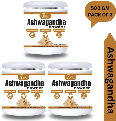 7Herbmaya Natural Ashwagandha Powder- Withania Somnifera Each 500g(Pack of 3)