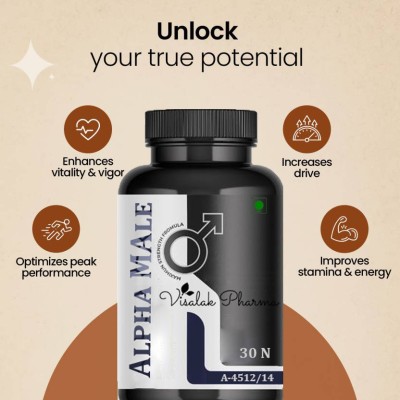 visalak pharma Alpha Male 30VEG CAPSULE PACK OF ONE