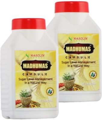 Masolin Herbal Madhumas Ayurvedic Diabetic Care Capsule 60Cap- Pack of 2(Pack of 2)