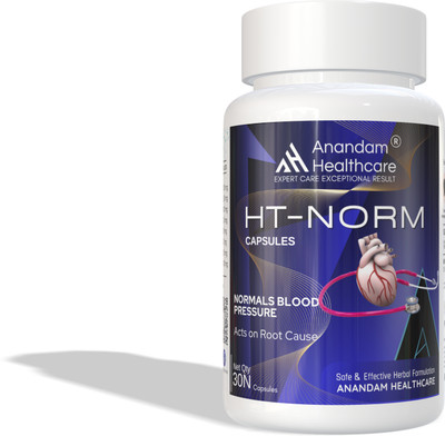 Anandam Healthcare HTNorm Vegan Capsules - Hypertension, Heart Health & Cholesterol Support(30 Capsules)