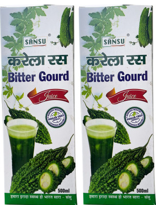 SANSU HEALTH CARE Karela Juice - Ayurvedic Juice to Help Maintain Healthy Sugar Levels(Pack of 2, 500 ml)