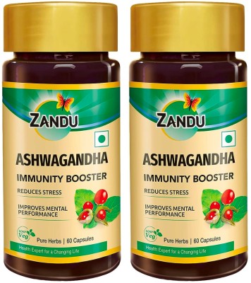 ZANDU Ashwagandha Pure Herbs 60 capsules(Pack of 2)