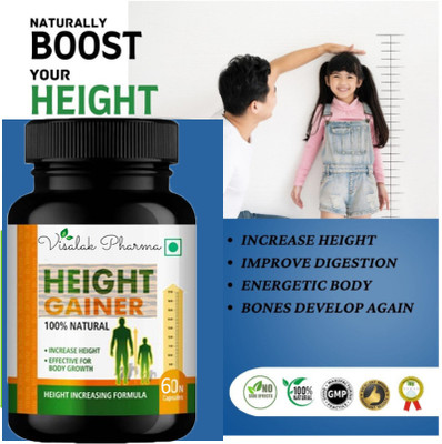 visalak pharma Height Gainer Ayurvedic tab-lets 60 Caps pack of 1(60 Capsules)