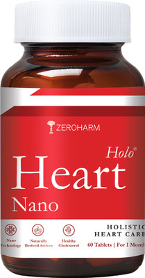 ZEROHARM Holo Heart-Supports Healthy Cholesterol & Circulation | 60 Heart Health Tablets(60 Tablets)
