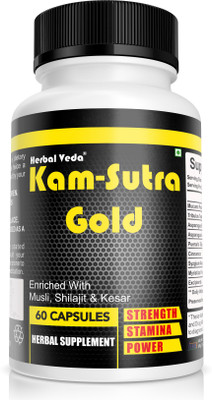 herbal veda Kam_Sutra Gold Capsules For Men Strength Stamina 60 Capules(60 Capsules)