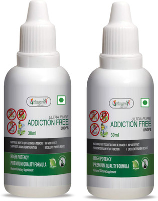 Vringra Addiction Free Drop-Addiction Killer-De Addiction-Nasha Mukti-Quit Smoking(Pack of 2, 60 ml)