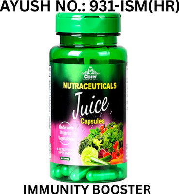 CIPZER Nutraceuticals Juice 60 Capsules | Herbal Supplement For Energy & Boost Immunity(60 Capsules)