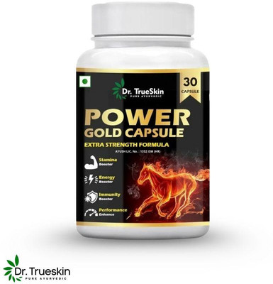 Dr.TrueSkin Power Gold Herbal Daily Stamina Force 30 Capsules A01(30 Capsules)