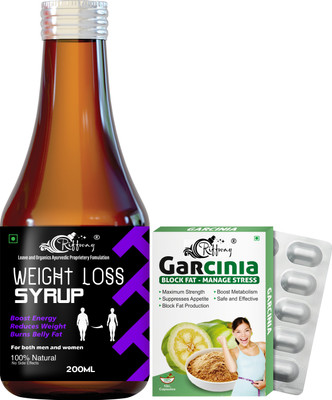 Riffway Garcinia Fat Burner Products / Weight Loss Capsule & Syrup Combo /Men & Women(2 x 100 ml)