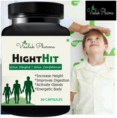 visalak pharma Hight Hit- Height Maximizer capsules-HELPS TO GROW LONGER & GAIN INCHES(30 Capsules)