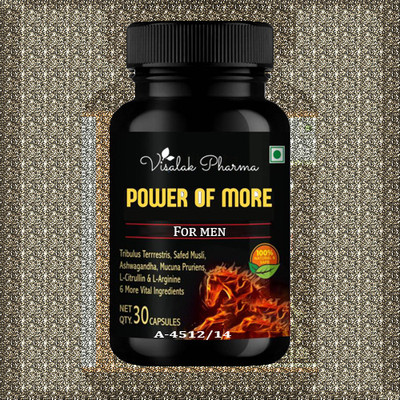 visalak pharma Power Of More Herbal Capsules-Improves Energy levels & Power(30 Capsules)