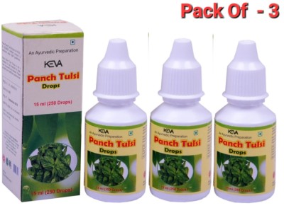 KEVA Panch Tulsi Drop| Natural Tulsi Immunity Booster Drops|Natural Tulsi (Pack of 3)(Pack of 3)