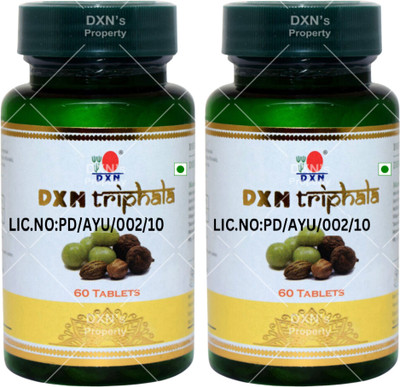 DXN Triphala tablets 60- Conists of Haritaki, Baheda & Amla(Pack of 2, 60 Tablets)