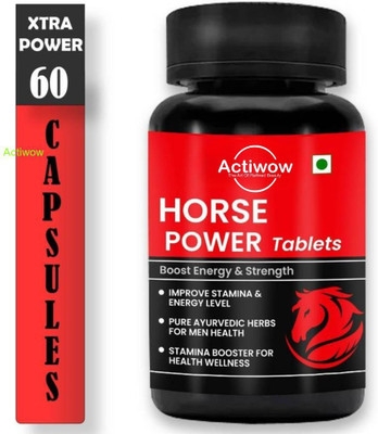 ACTIWOW Horse Power 60 Capsules Herbal Stamina Capsules For Men(60 Capsules)