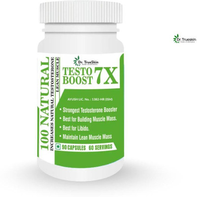 Dr.TrueSkin Testo Boost 7X Capsules Herbal Energy and Vitality Formula(30 Capsules)